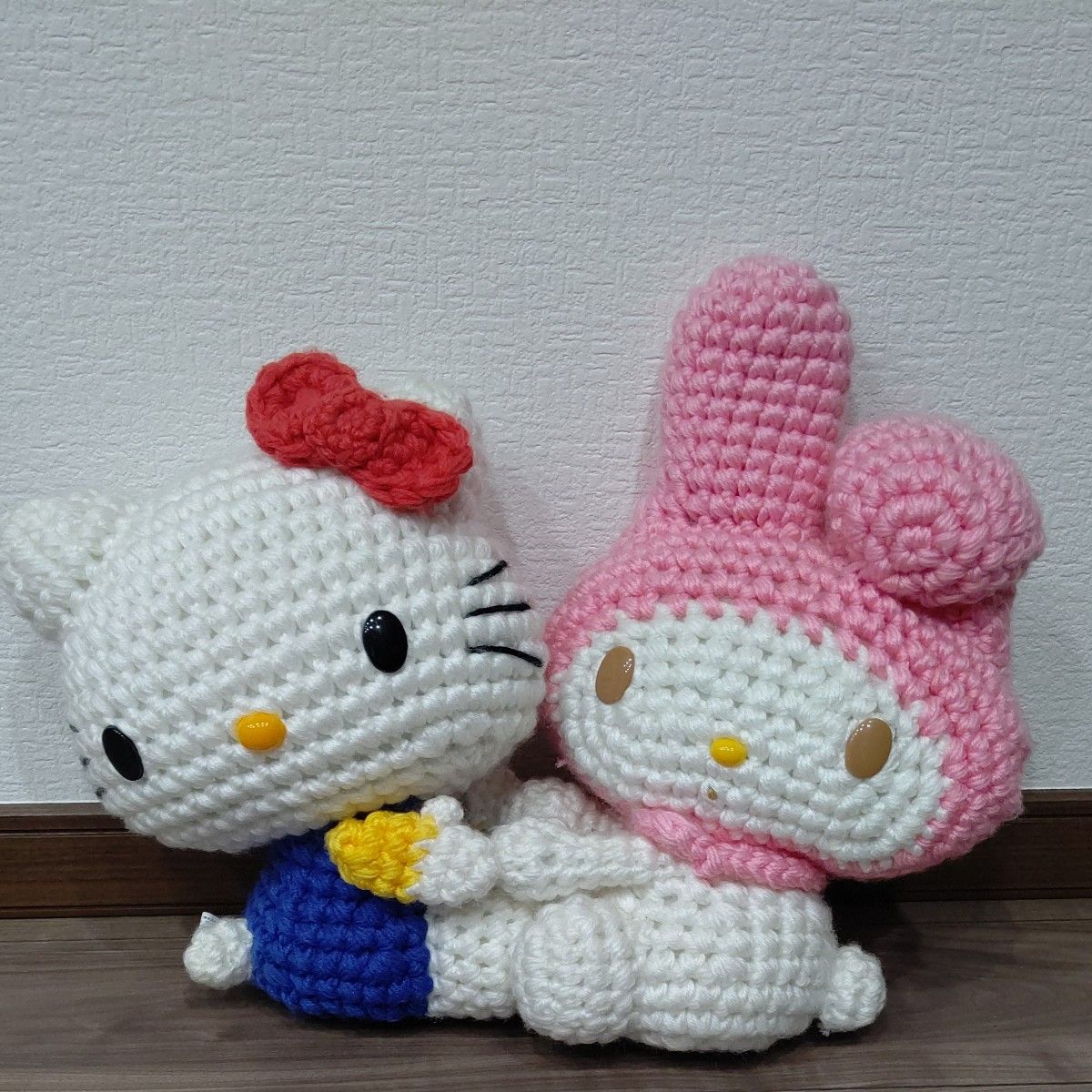 ハローキティ＆マイメロディ 編みぐるみ ハローキティ&マイメロディ