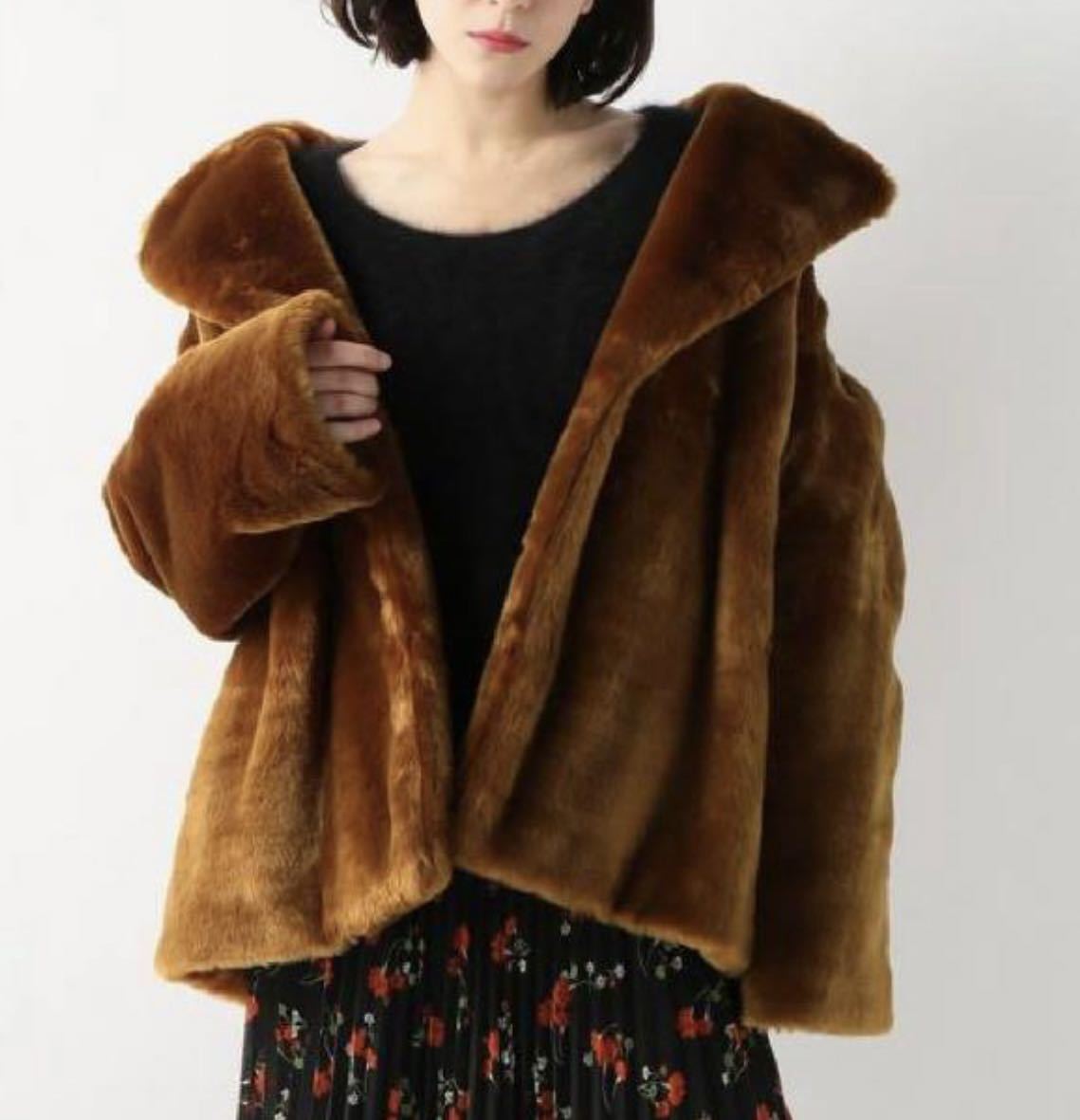 未使用】JOURNAL STANDARD ファーコート キャメル ゴージャス スムース