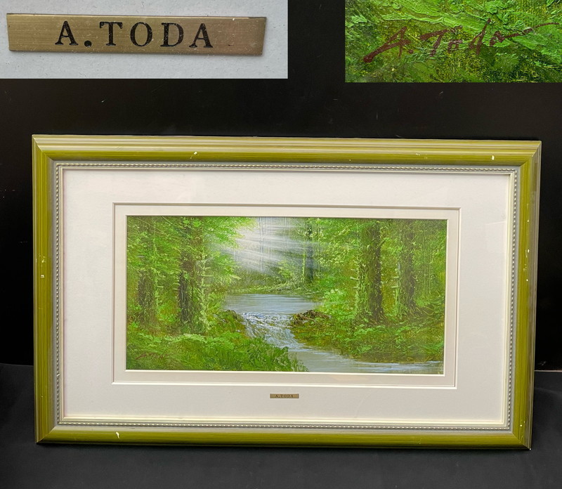 Yahoo!オークション - S-209 A.TODA サイン 戸田彰 油絵額装 絵画 風景
