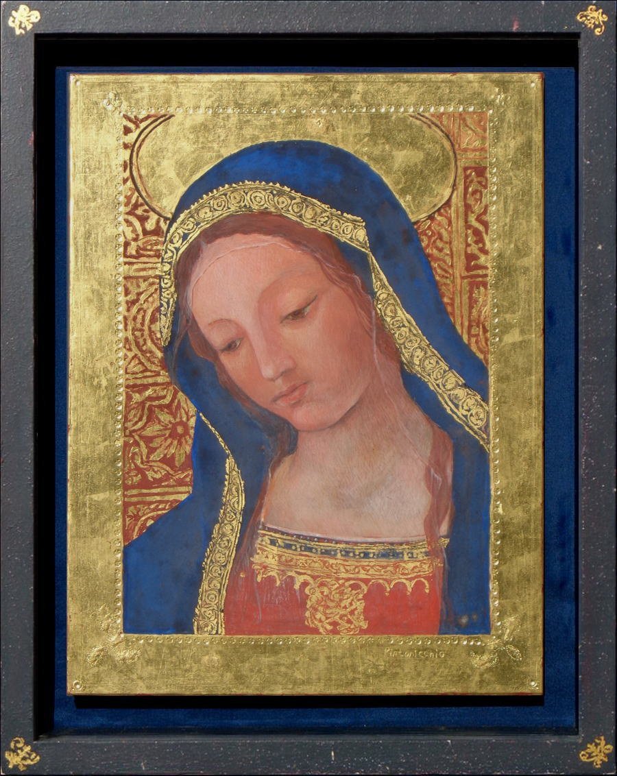 Yahoo!オークション - 黄金テンペラ画 イコン 聖母マリア 6号寸 Pintor