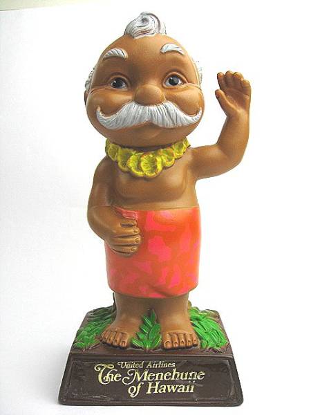 ユナイテッドエアライン メネフネ Hawaii ハワイ 地図 ビンテージ 特大