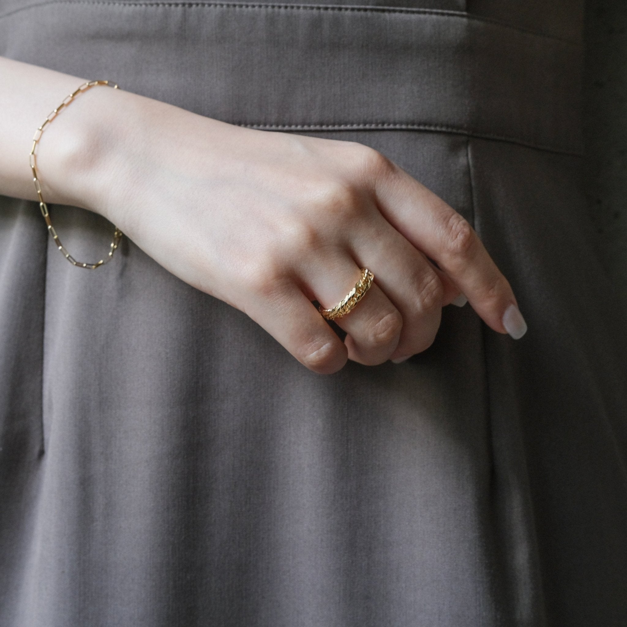 18Kトリプル12面喜平リング | aucentic(オーセンティック)