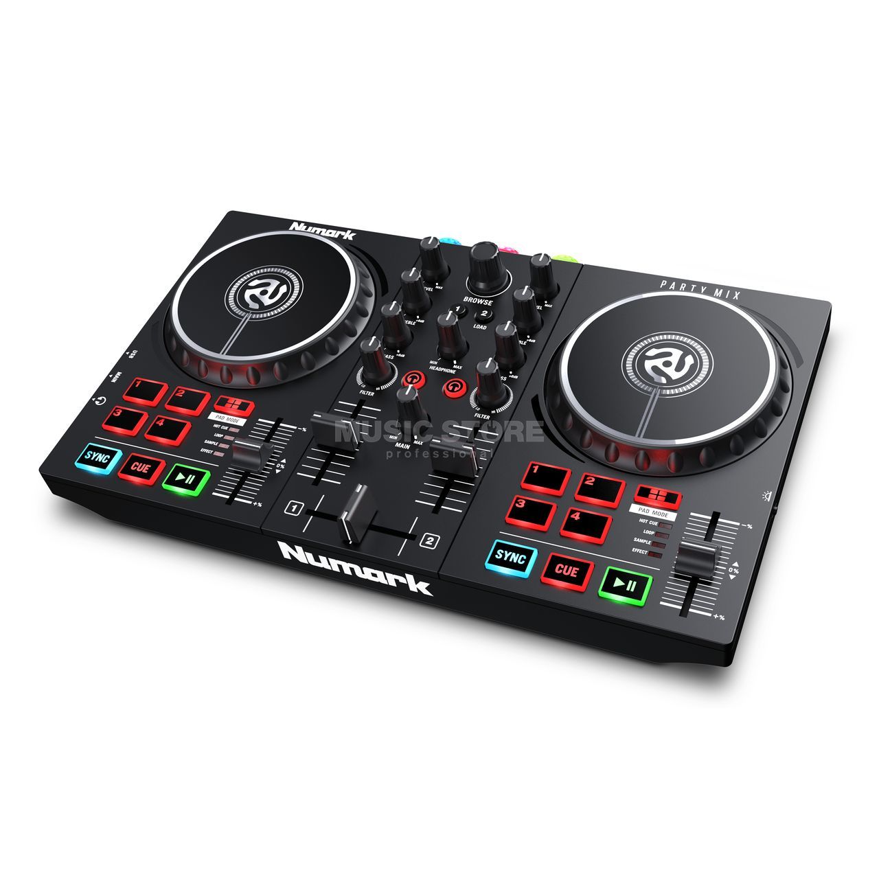 Numark DJ PARTYMIX - Controlador + Mixer con Luces
