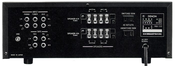 DENON PMA-232 Specifications Denon / Den On