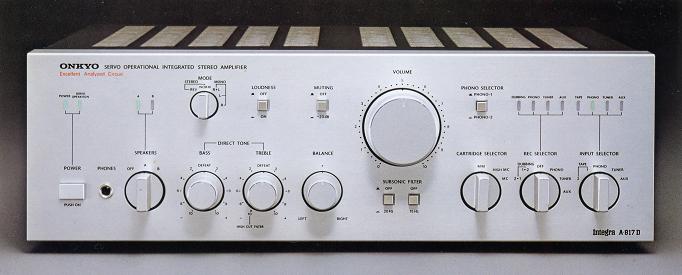 Specifications of ONKYO Integra A-817D Onkyo / Onkyo