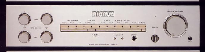LUXMAN L-3/L-3Bの仕様 ラックスマン