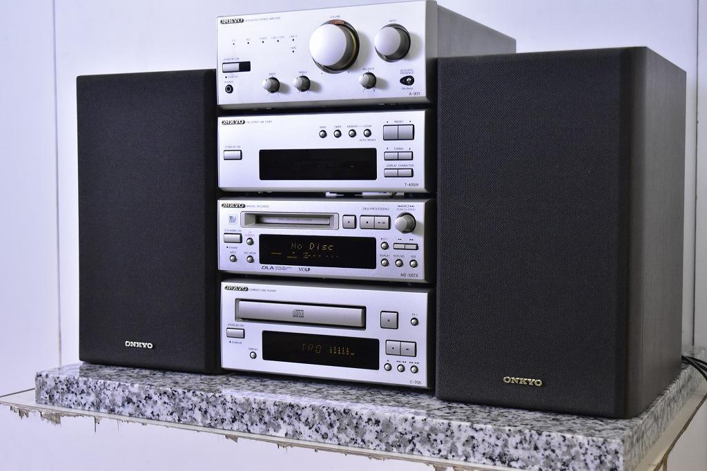 ONKYO コンポ A-905 C-705 T-405W MD-105TX D-062A 買取情報