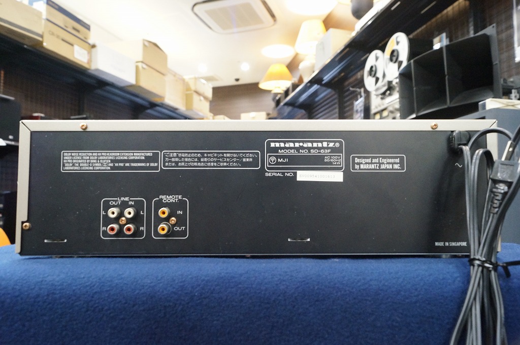 marantz カセットデッキ SD-63【整備品】高価買取実績 オーディオ高額査定