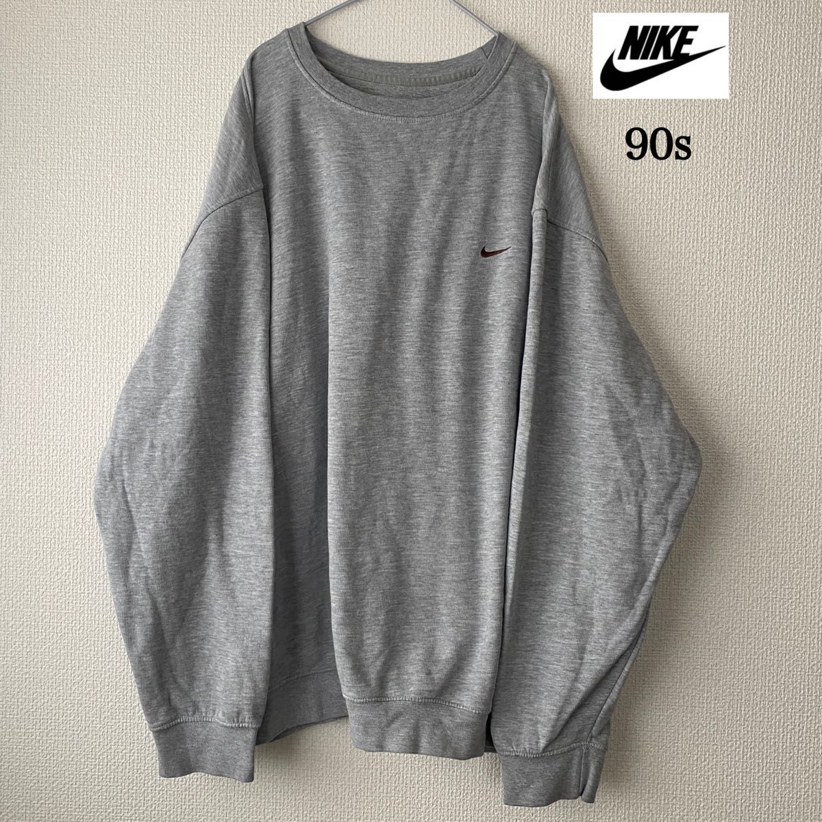 90's NIKE ナイキ 白タグ 銀タグ スウェット トレーナー XL ブルー