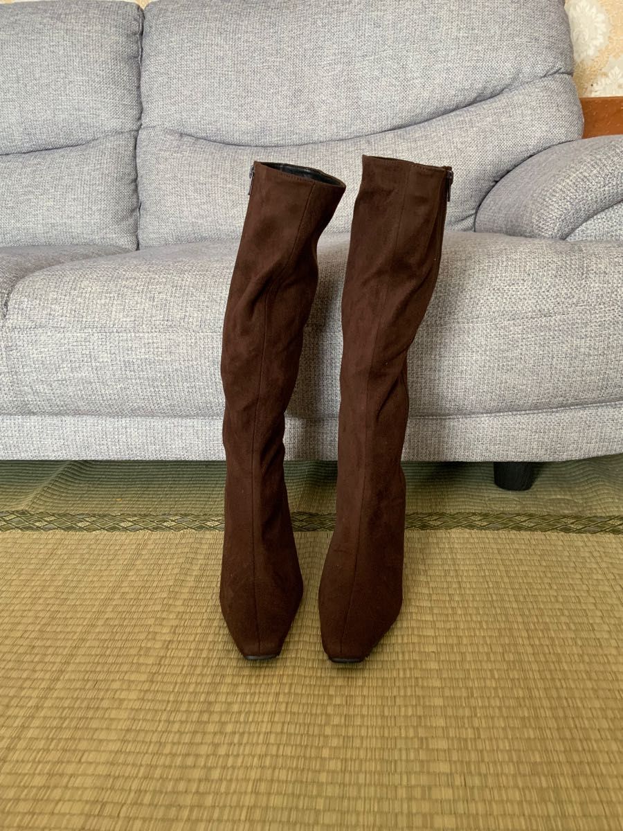 鈴木あみさんのプロデュースブランド スウェードロングブーツ｜Yahoo
