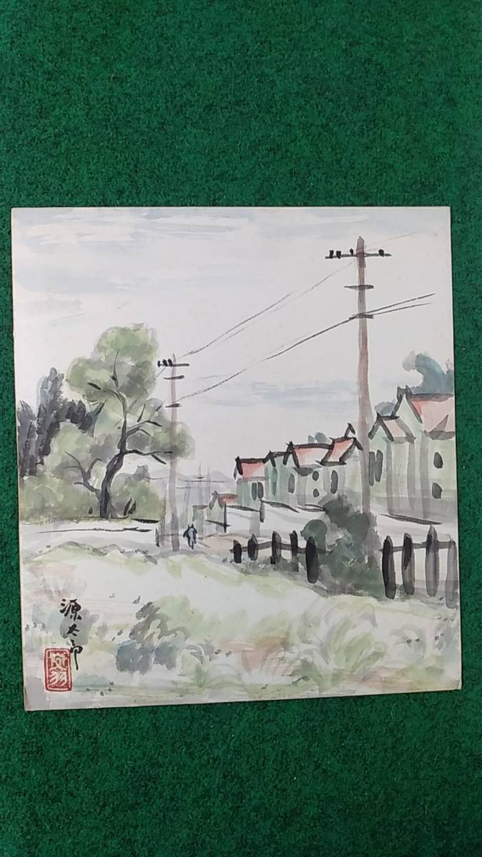 小絲源太郎『山寺』油彩 落款有 カンヴァス F6 原画 真作保証 1点物