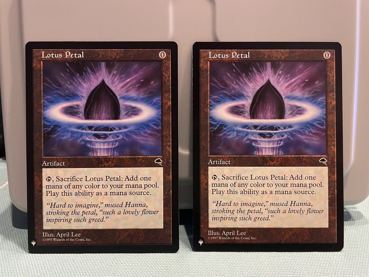 MTG Lotus Petal 睡蓮の花びら 4枚セット エッチング foil 英語版
