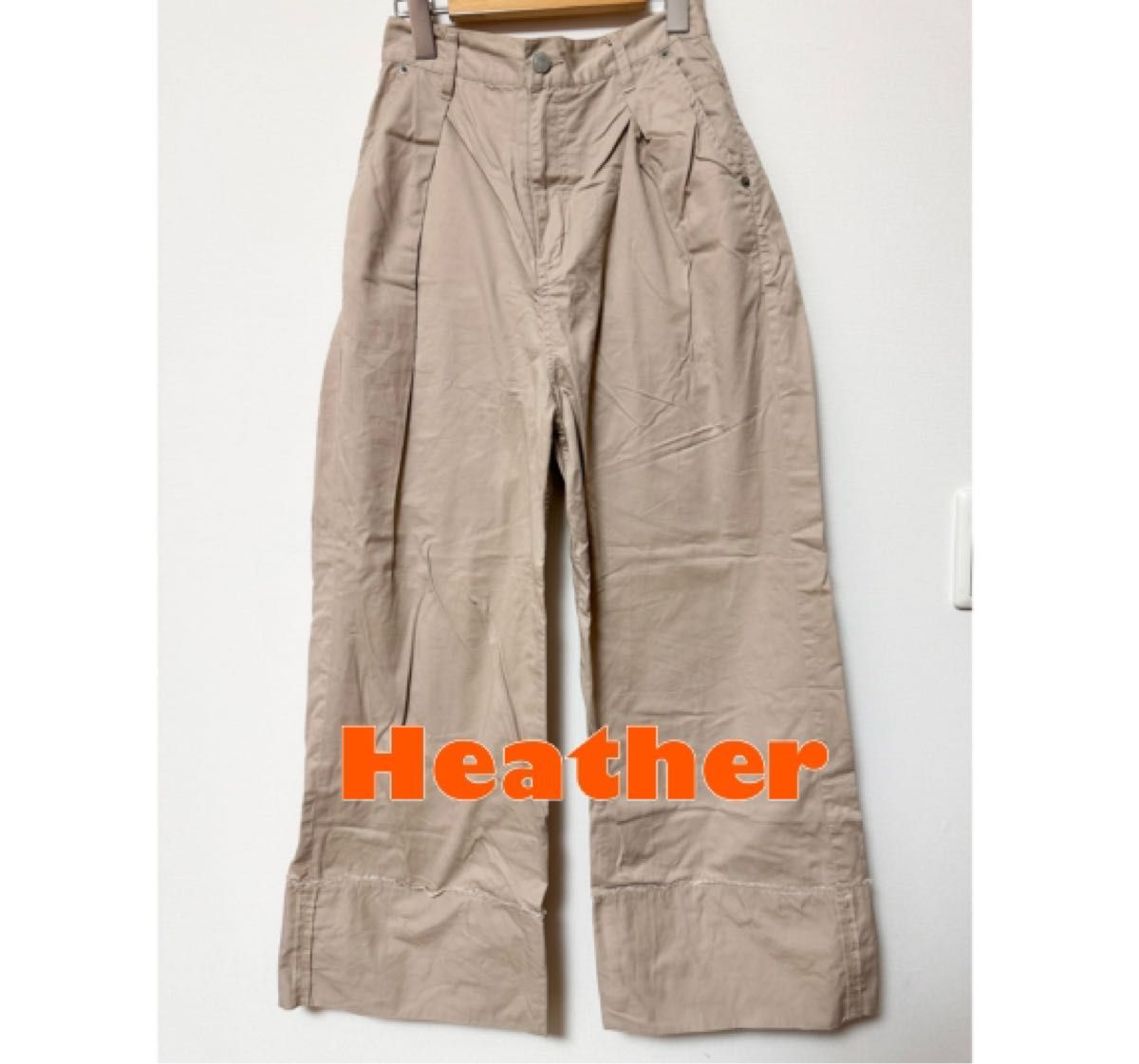 美品 Nala cocoon chino pants ナラ コクーン チノパンツ ベージュ M