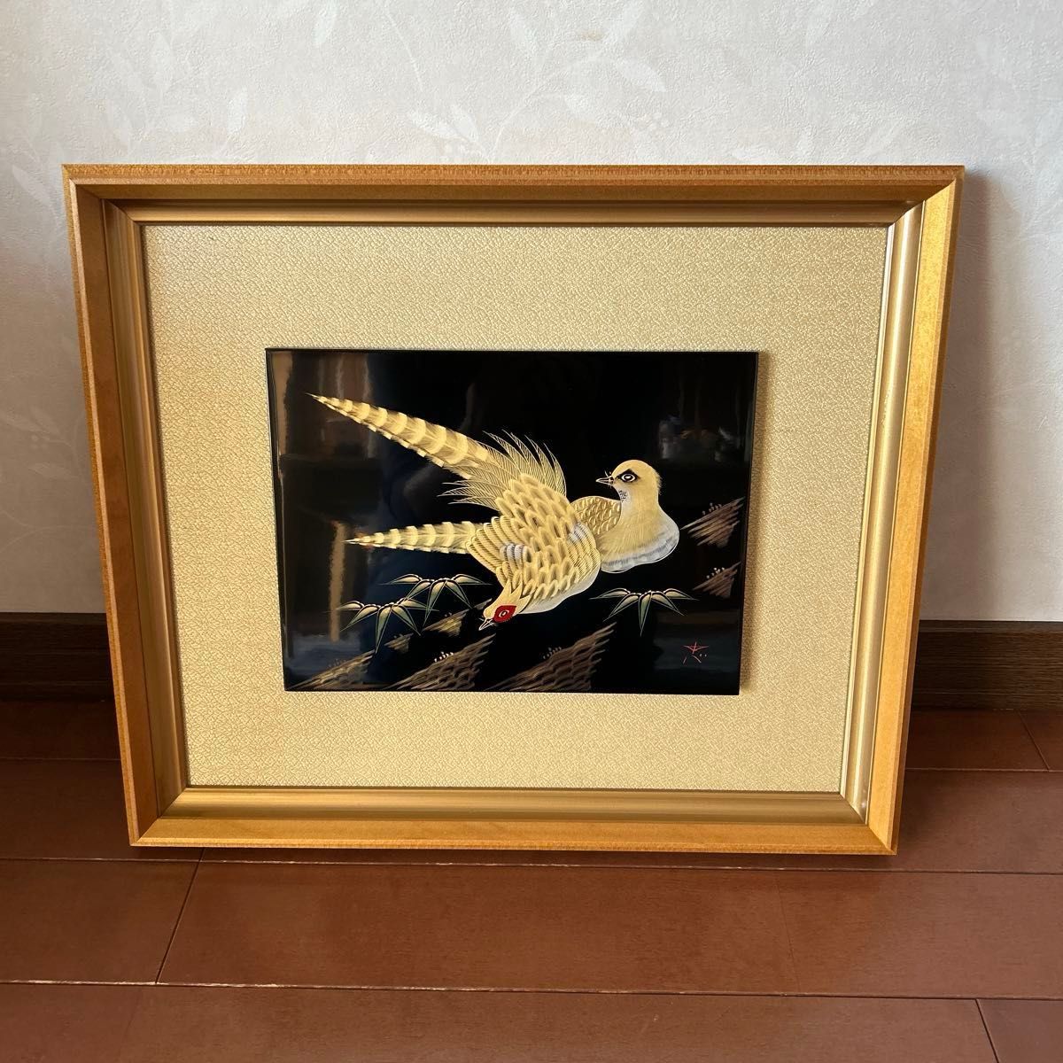 輪島塗 絵画 沈金 インテリア 純金 彫金画 壁掛け 額装 ひょうたん