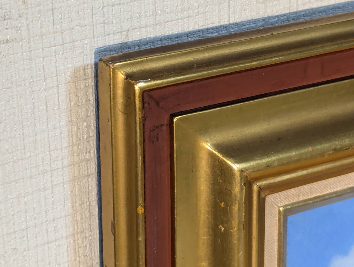 真作絵画 絵画 西澤栄一 油彩6号 千曲川 色彩豊かな風景 自然