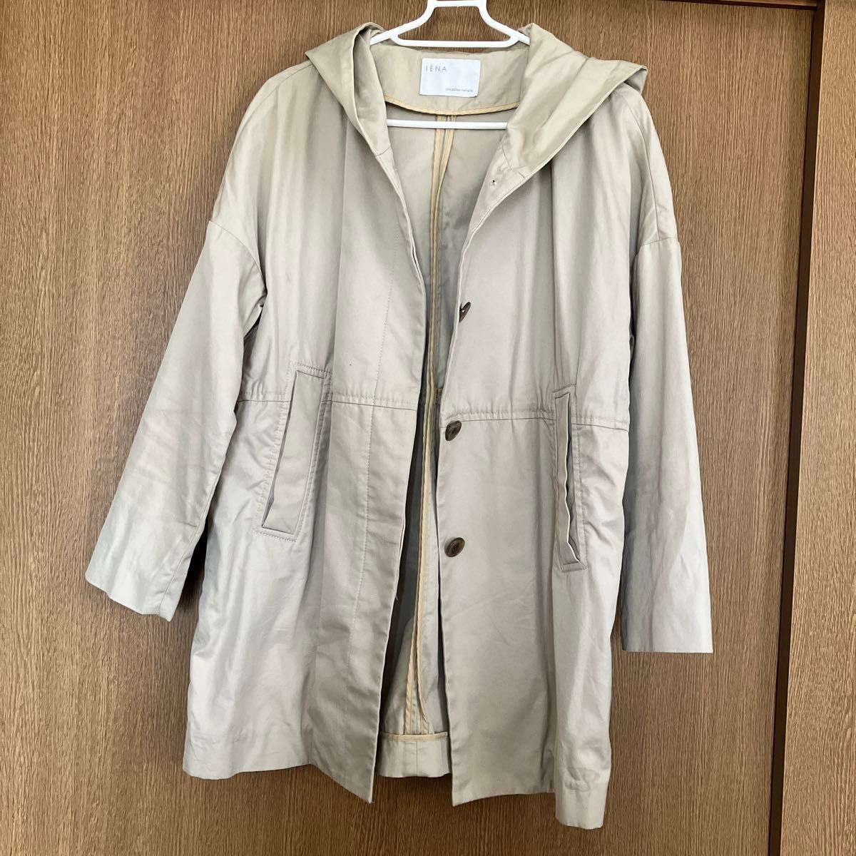 IENA イエナ ロングコート フーディー フード付き アウター ベージュ S