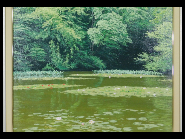宮園 進 【風景画】 肉筆画 宮園 進 【肉筆画】 湖畔風景画