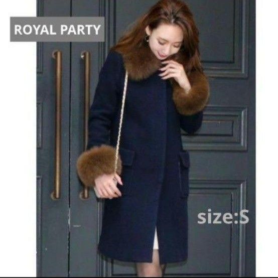 極美品 ANAYI アナイ ブルーフォックスファー リアルファー 毛皮 2way