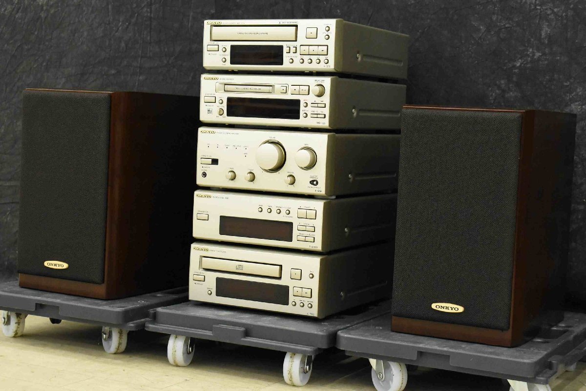 ONKYO A-909X & T-405W ミニスピーカー オーディオシステム ONKYO A