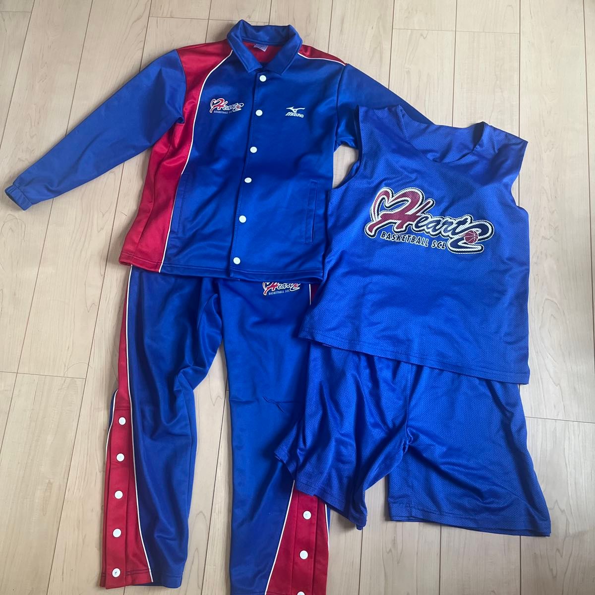 バスケットスクールハーツ ユニフォーム 上下セット130 中古｜Yahoo