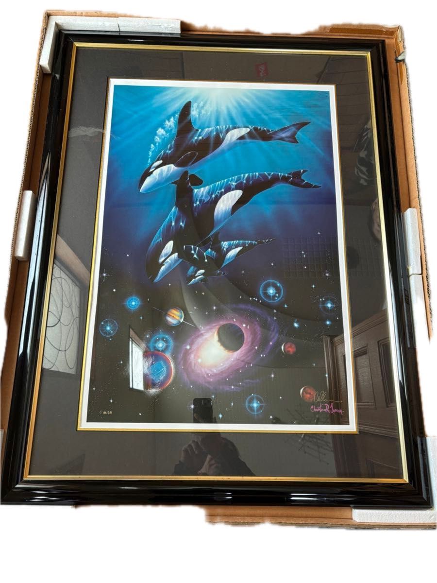 美品 ラッセン ディズニー シーサイドロマンス アート 絵画 ミッキー