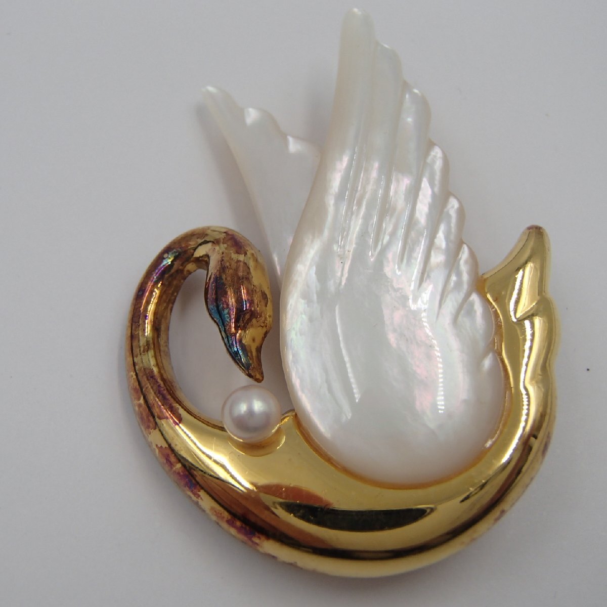 田崎真珠 TASAKI 白鳥デザイン ブローチ 刻印なし 田崎真珠TASAKI 白鳥