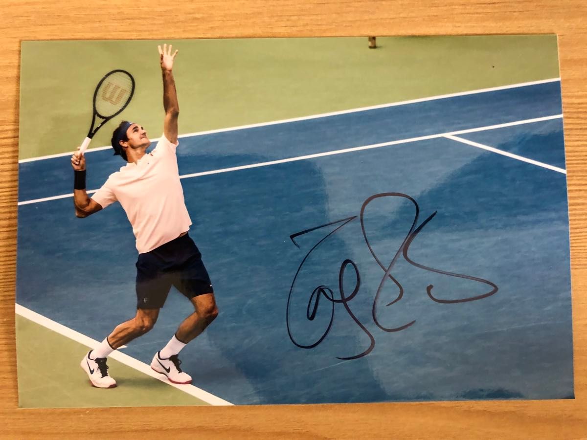 ロジャーフェデラー 直筆サイン カード NIKE ☆NIKE,フェデラー直筆