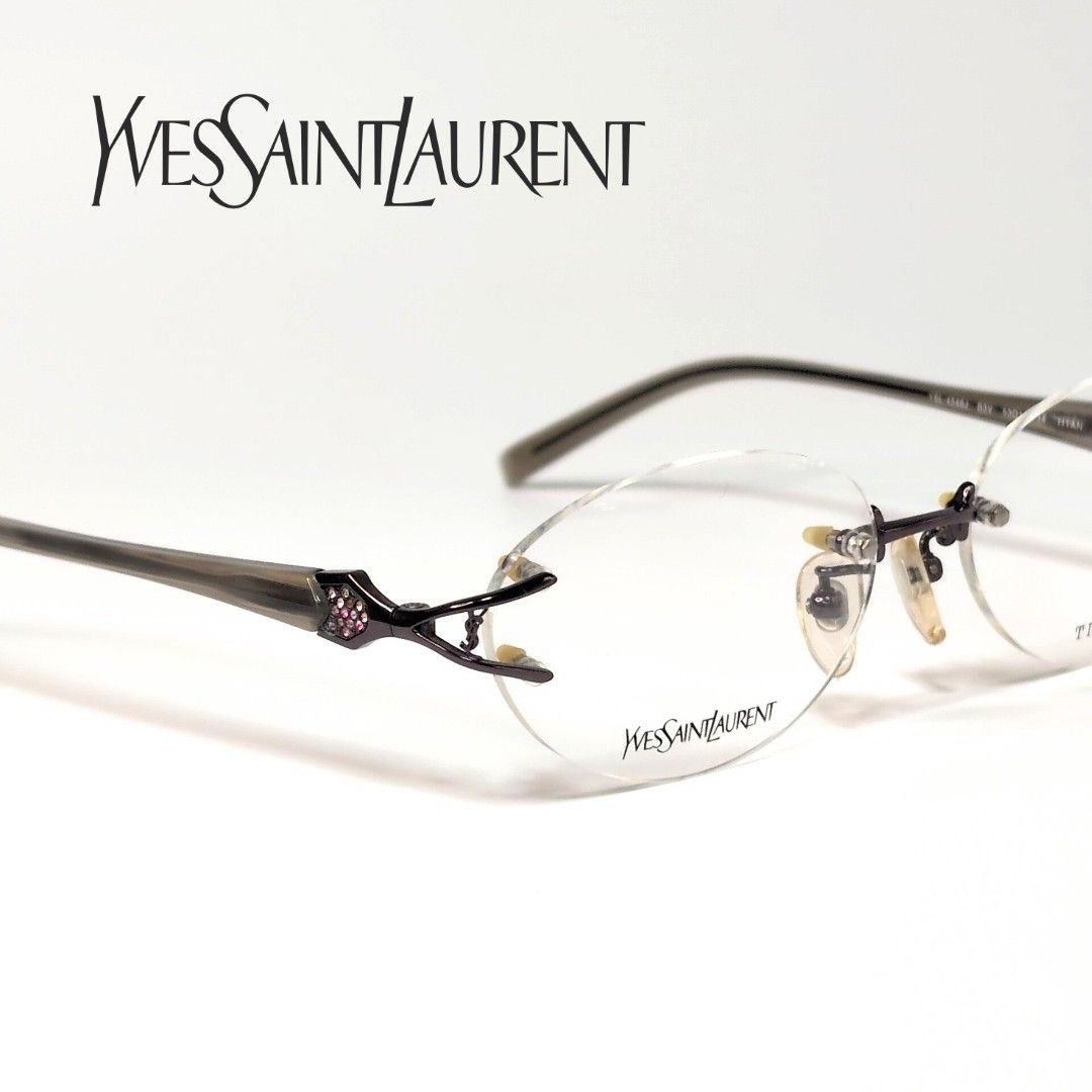 Yves Saint Laurent 30-7722 リムレス 度なし眼鏡 美品｜Yahoo!フリマ