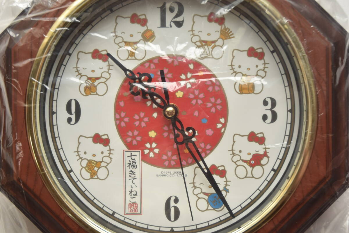 希少！七福きてぃねこ 壁掛け時計 振り子時計 ハローキティ 希少品 七