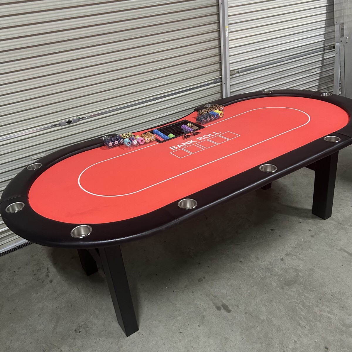 WPT レッドデザイン ポーカーテーブル新品未使用 LEDポーカーテーブル