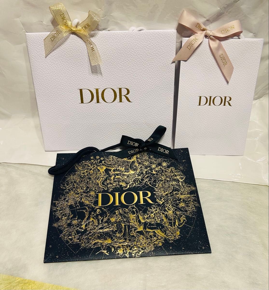 新品未使用】DIOR ディオール リボン付き ラッピングセット ショッパー