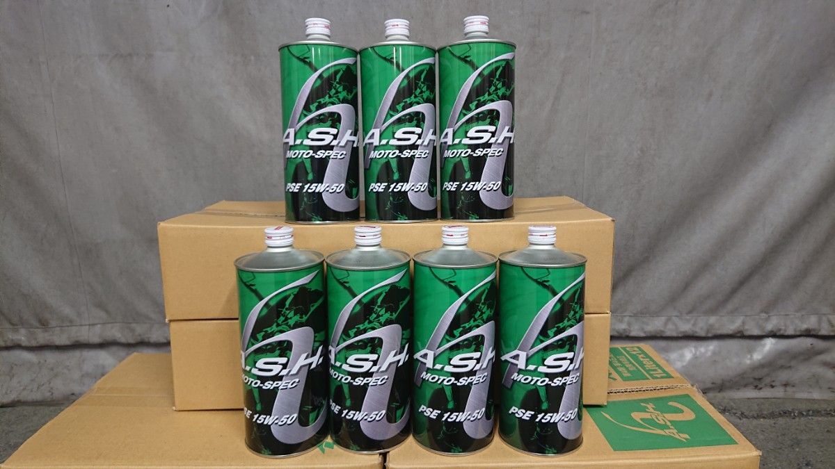 アッシュ A・S・H PSE モトスペック MOTO-SPEC 15W-50 1L 4缶セット 4