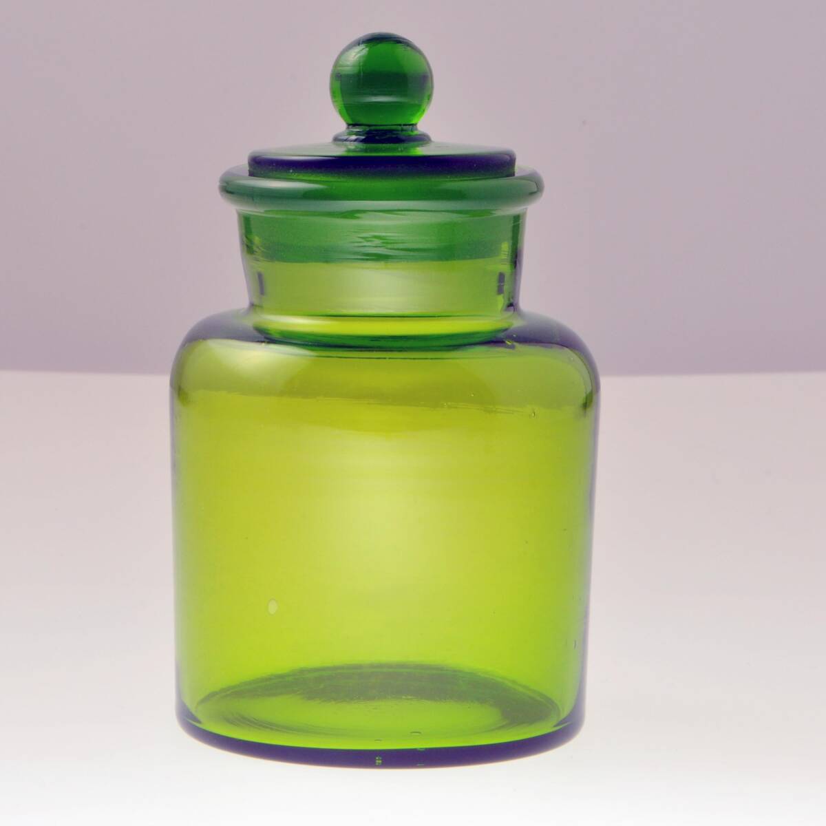 昭和レトロ ガラス瓶 ガラスポット 保存瓶 グリーン 2個セット 昭和