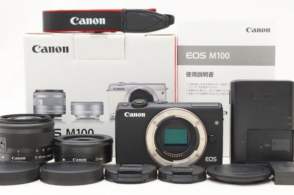 CANON EOS M100 ダブルレンズキット [ブラック] オークション比較
