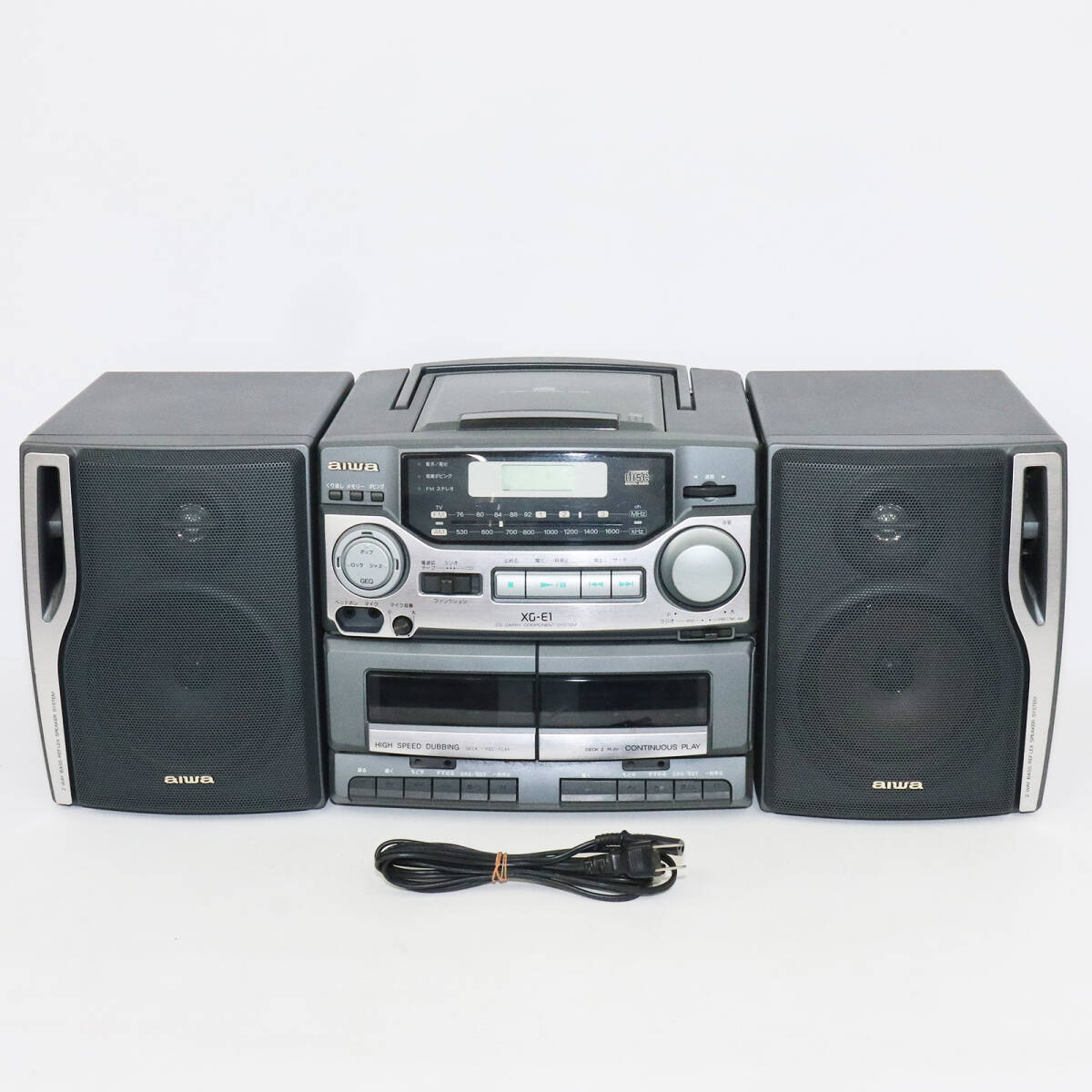 希少 未使用級】aiwa XG-E5M ダブルCD ダブルカセット ビンテージ