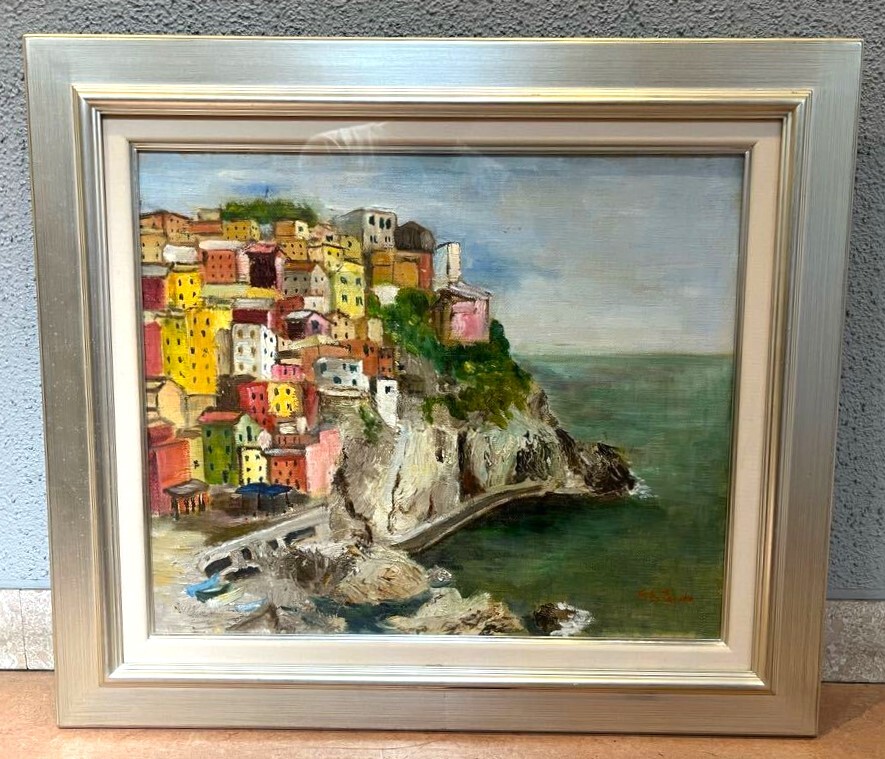 ☆レザンドリー風景 林朝路 油彩8号 フランス在住 ☆レザンドリー風景