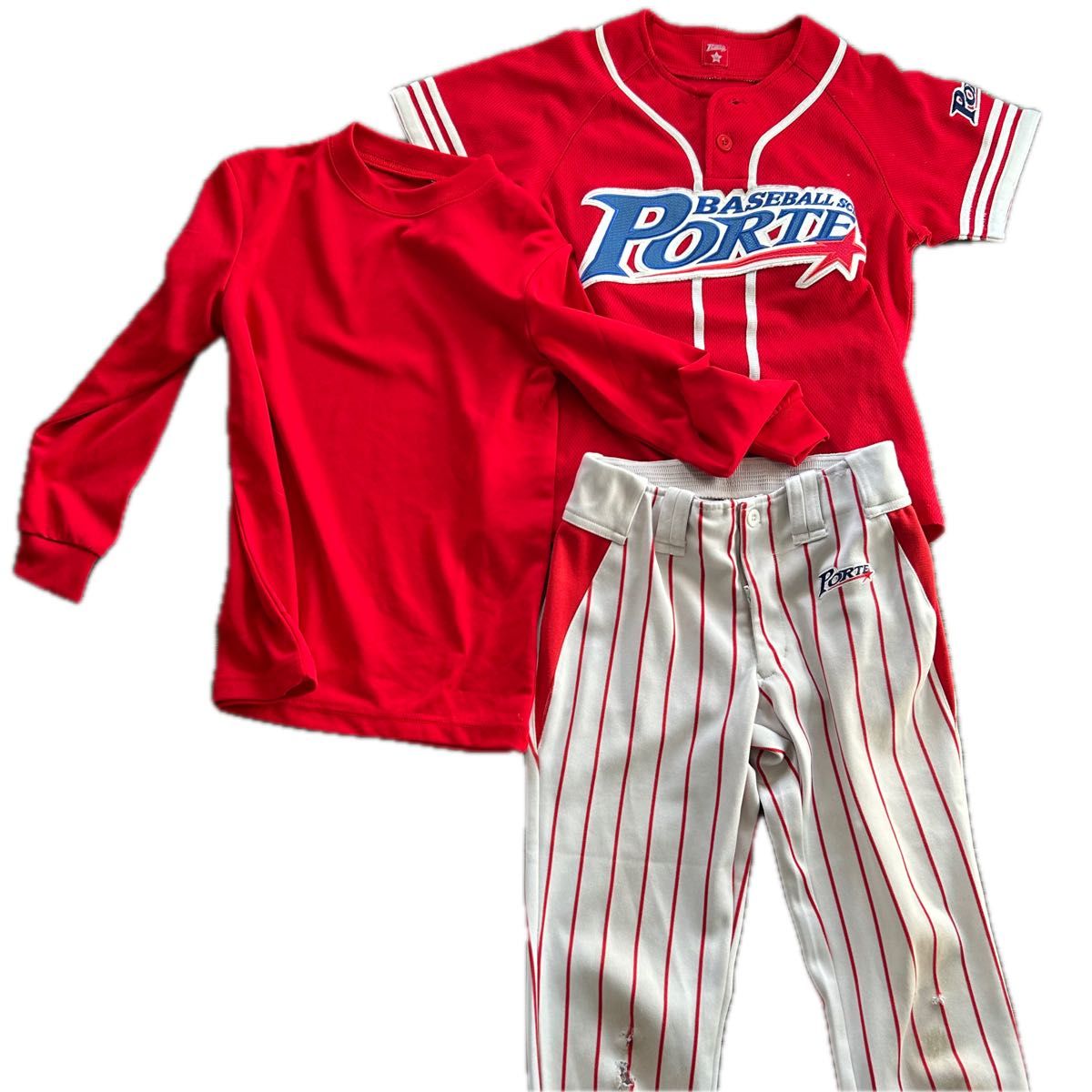 ベースボールスクール ポルテ 野球 ユニフォーム 上下セット 140cm