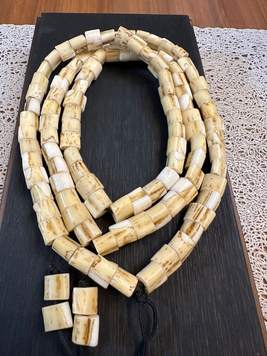 T-662希少 チベット オオカミ骨っ節 狼骨 ネックレス お守り 開運 魔