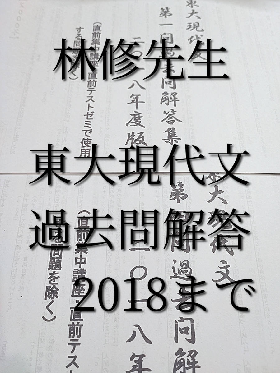 林修先生 東進東大現代文解答例 文理共通問題30年分｜Yahoo!フリマ（旧