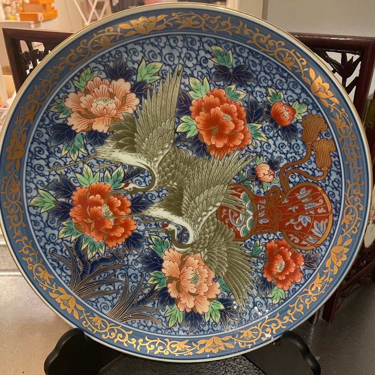 有田焼 琥山窯 金襴手 四季 飾皿 4枚セット スタンド付｜Yahoo!フリマ