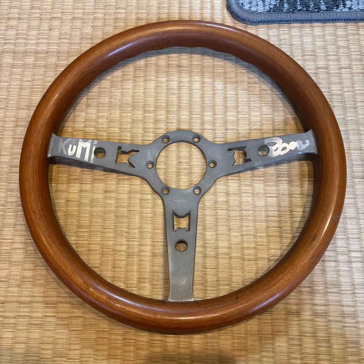 インディアナポリス INDY500 ENTRY 白革巻きステアリング フジ