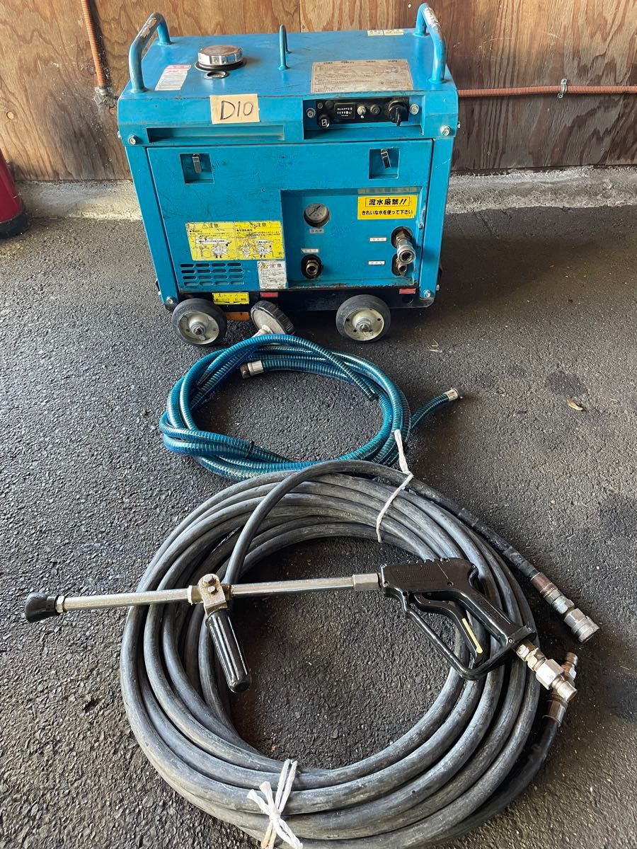 TK2 ツルミ セル付きエンジン高圧洗浄機防音 ガン・高圧ホース・給排水