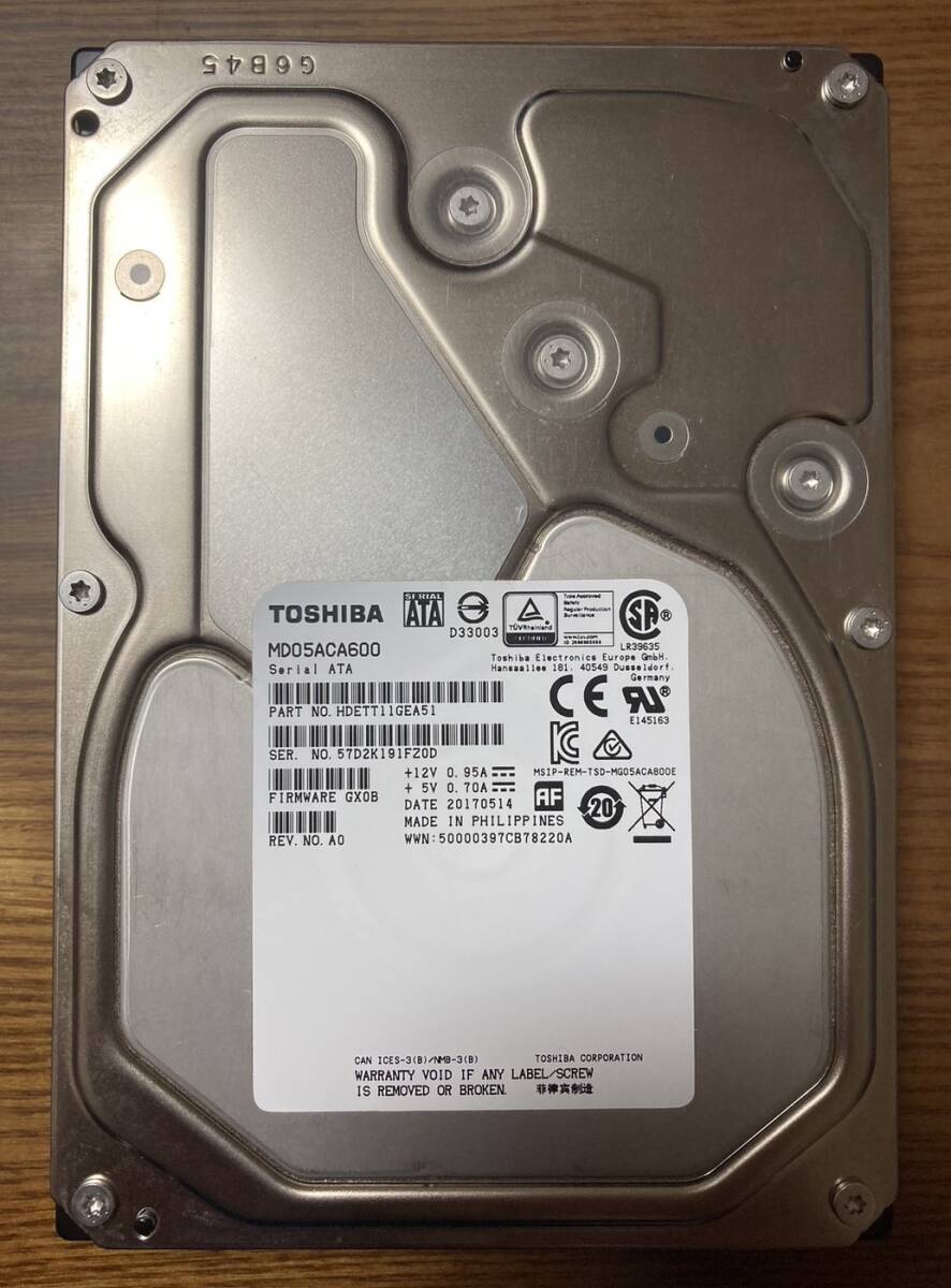 東芝 MD04ACA600 [6TB SATA600 7200] オークション比較 - 価格.com