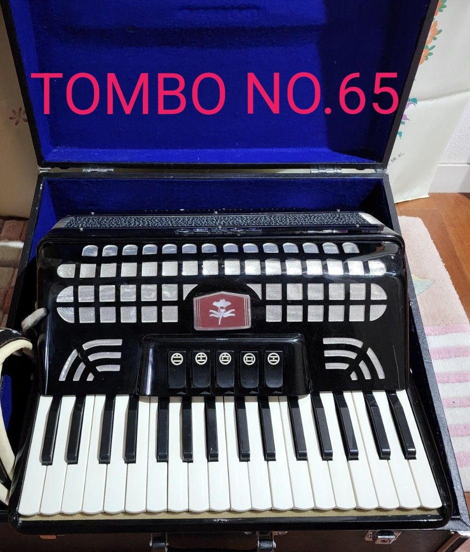 美品】TOMBO トンボ アコーディオン No 302 ブルー 希少 STEEL REEDS