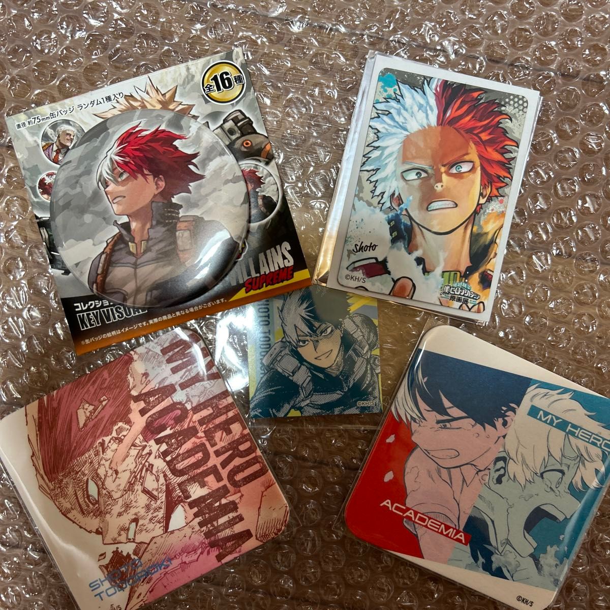 僕のヒーローアカデミア ヒロアカ 原画展 コレクション缶バッジ 轟焦凍