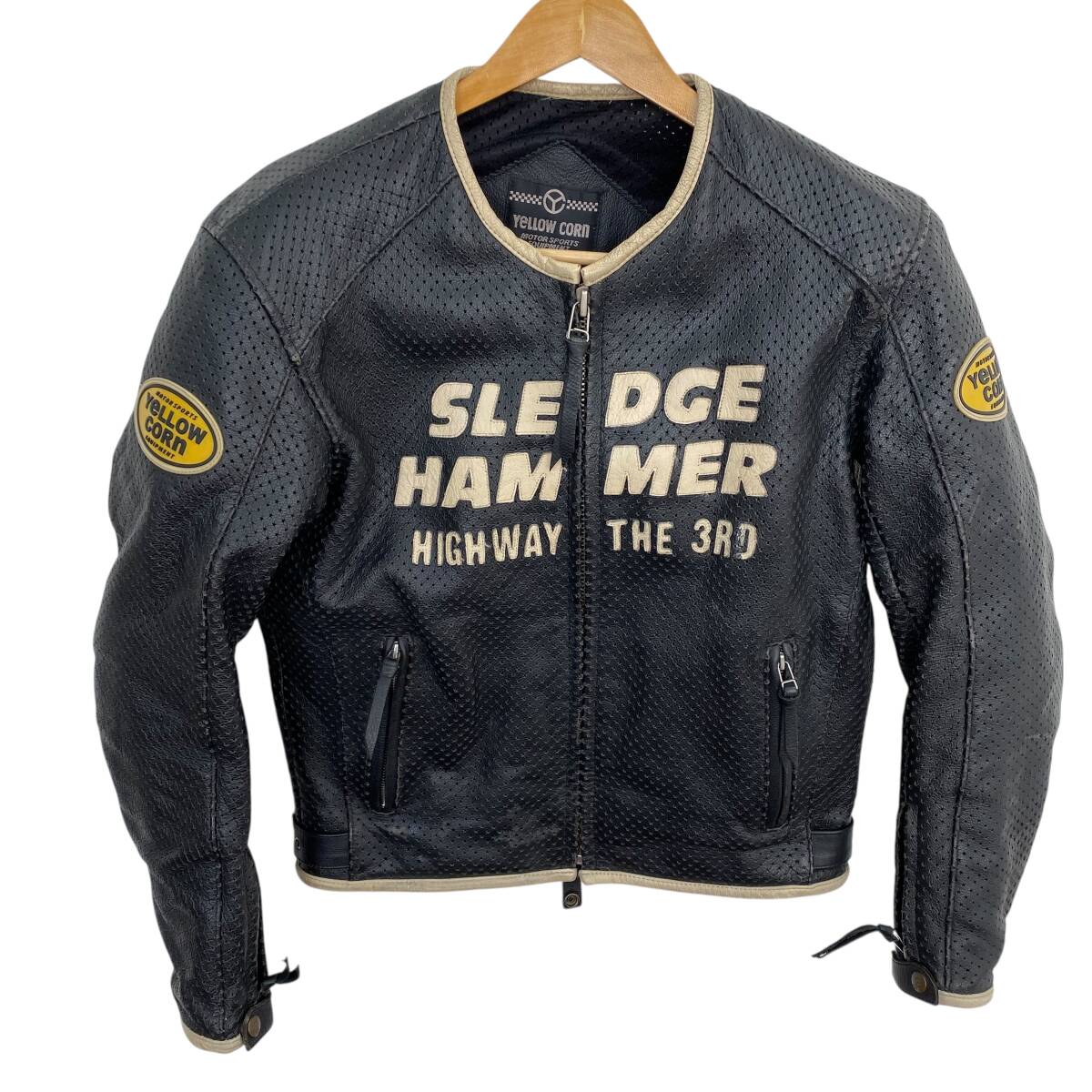 Yahoo!オークション -「yellow corn レザージャケット」(Lサイズ