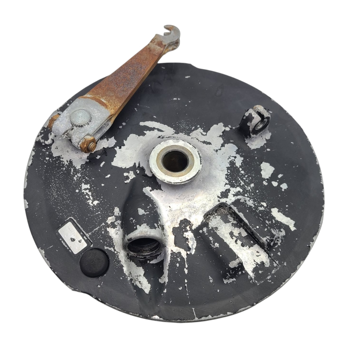 廃盤希少 未使用 SR400 ドラムブレーキ用フロントハブ プレートセット