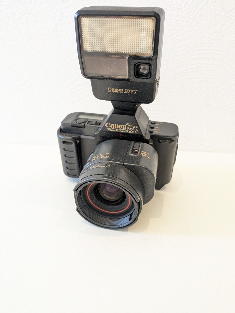 Canon T80 フィルムカメラ 中古美品 レンズ ストロボ付 フルキット