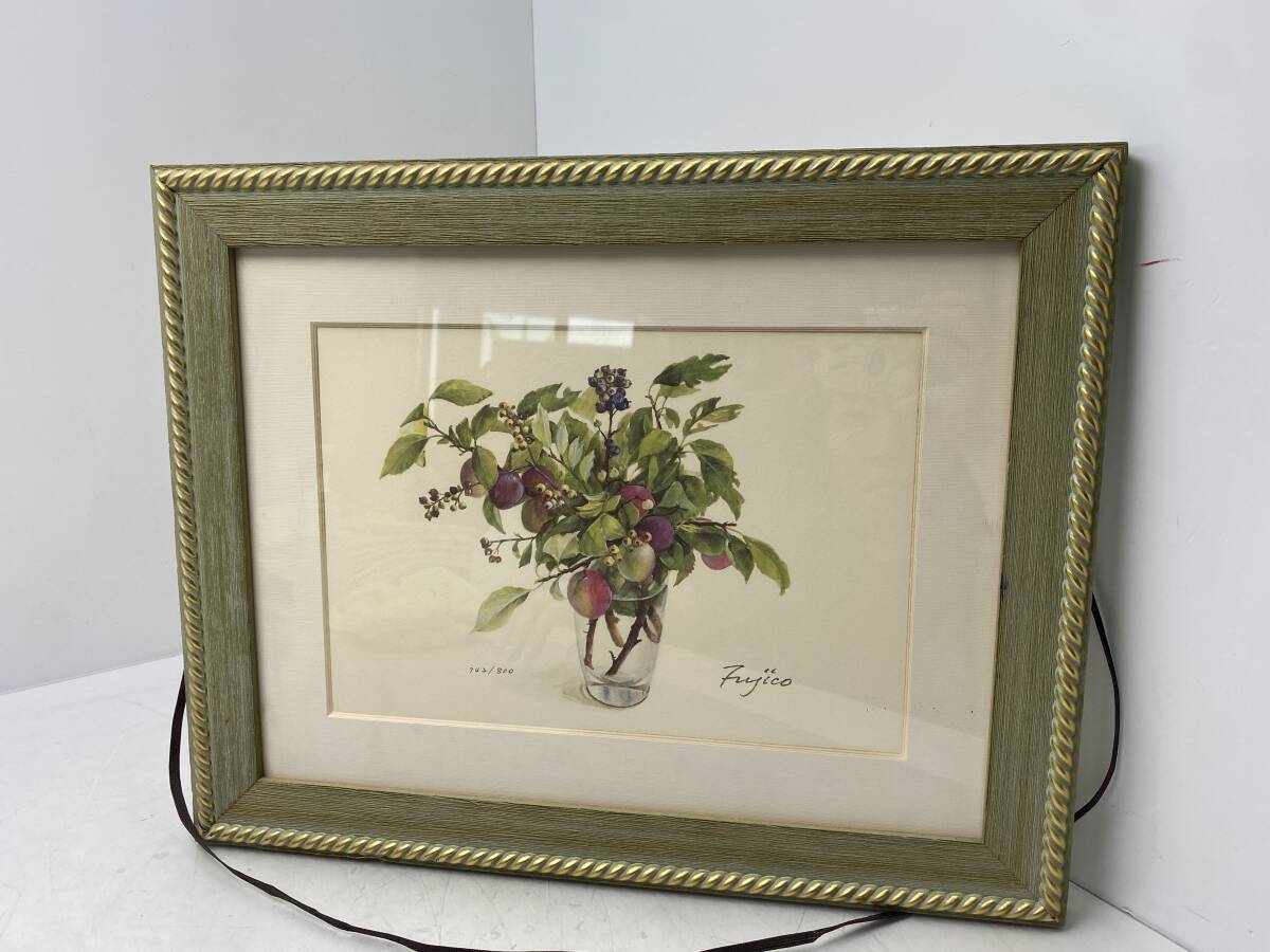 橋本 不二子 額付き 限定版画 サイン・エディション有り 作品証明書