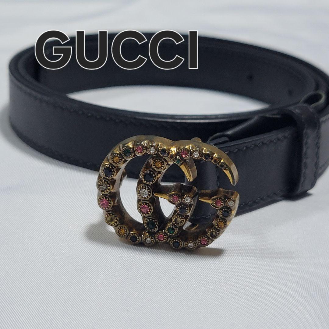 Yahoo!オークション -「gucci レザー ベルト ダブルg バックル